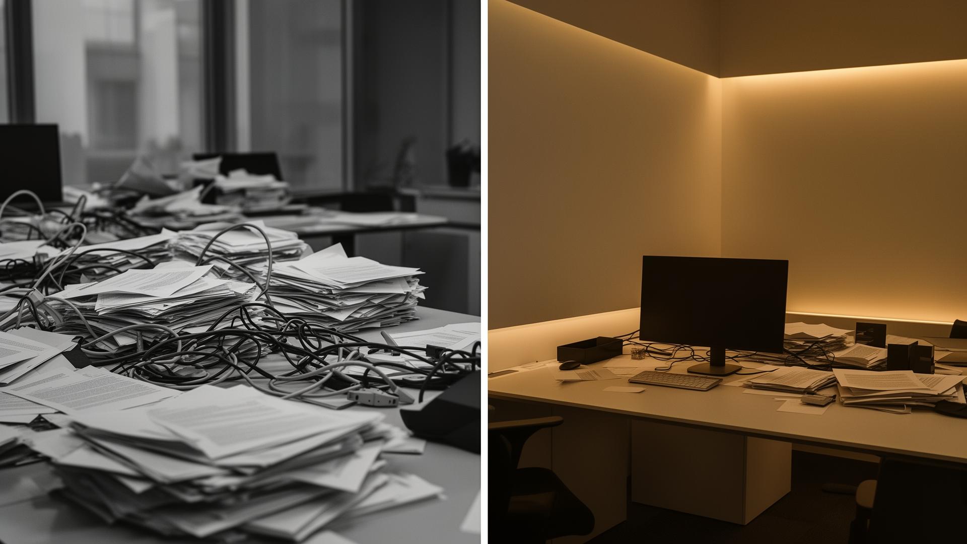 Transformação operacional ineficiente versus eficiente